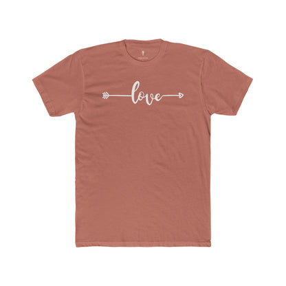 Love Arrow Tee — Women's Casual Rust Cotton Shirt