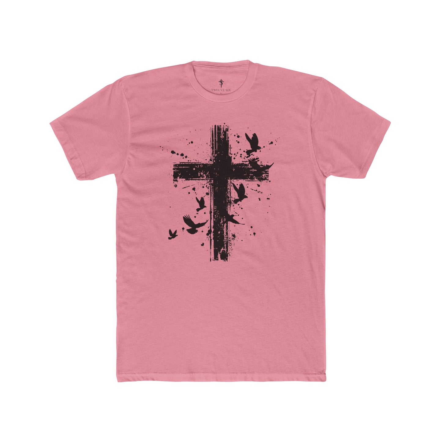 Grunge Cross & Doves T-Shirt — Christian Faith Graphic Tee