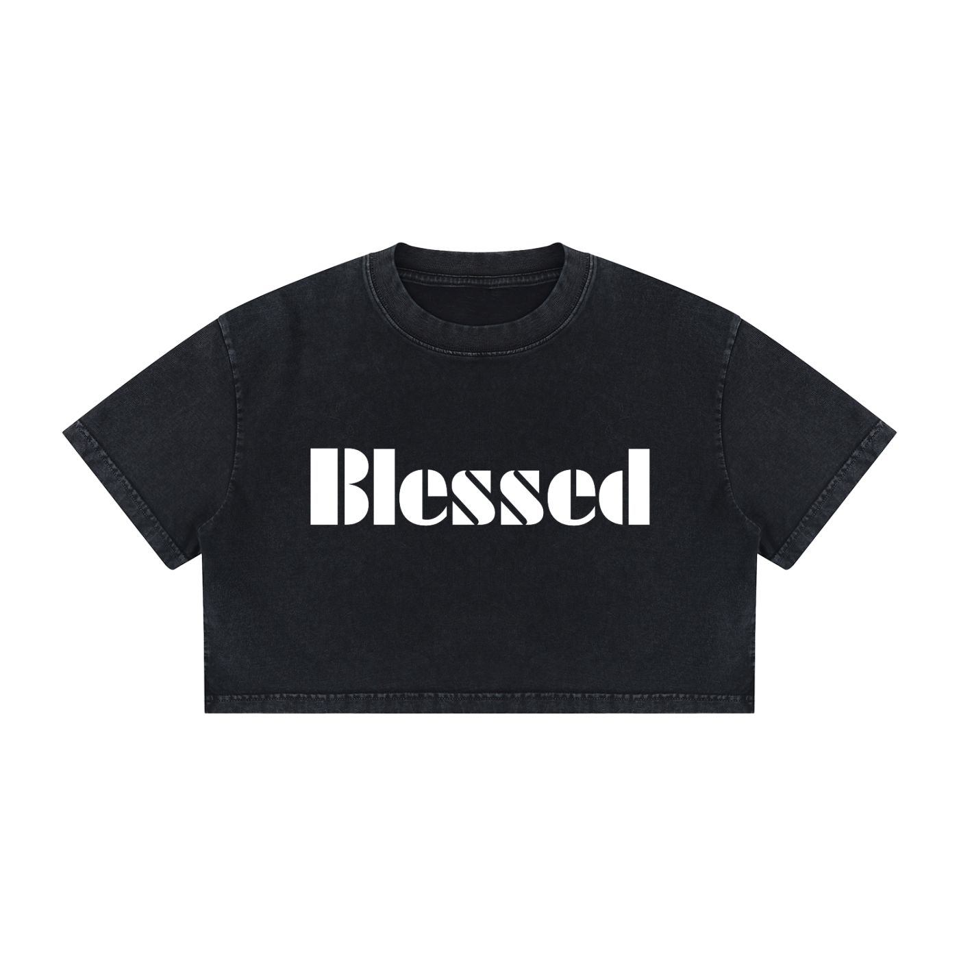 Women's Mineral Wash Cotton Crop T-Shirt